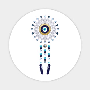 Boho Chic Evil Eye Mandala Dream Catcher Magnet